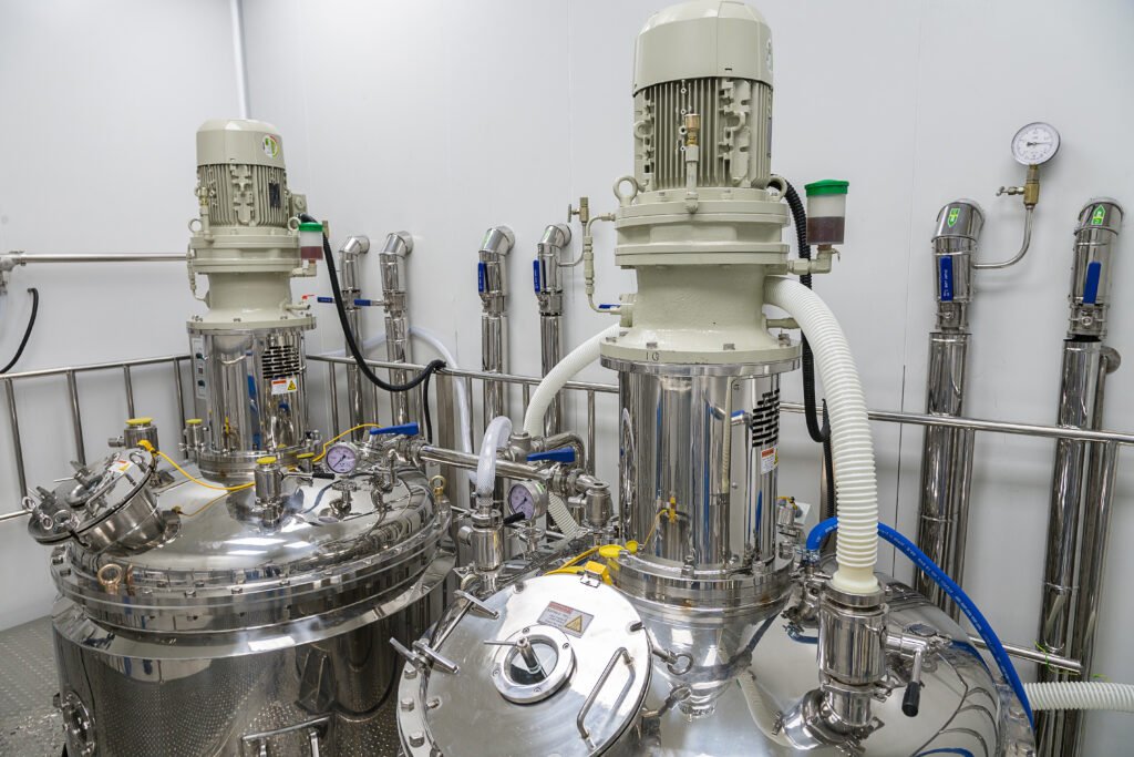 photo production, clean room with stainless steel hardware