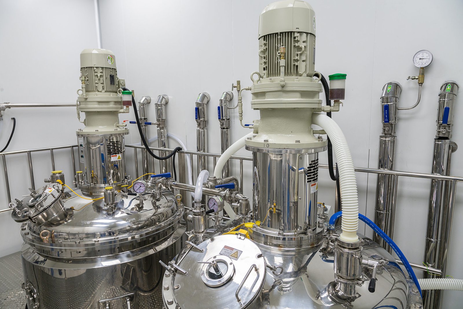 photo production, clean room with stainless steel hardware