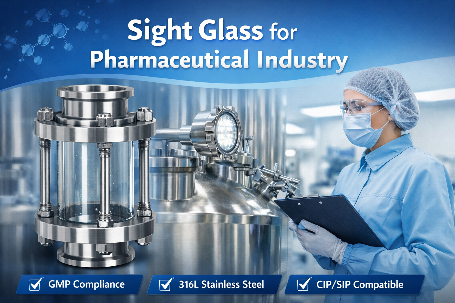 borlanfluid stainaless sightglass