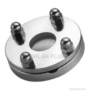 Borlan Fluid BL-NASJFL-XX NA connection fused sight glass assembly with four bolts
