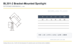 BL301-2 bracket-mounted sight glass spotlight catalog reference drawing and dimensions H 61 d 8 d1 16 L1 42 L3 85 outside diameter 85 millimetres