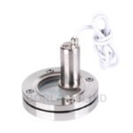 Borlan Fluid BL401-3 integrated flanged sight glass with wired light, stainless steel flange and observation window