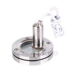 Borlan Fluid BL401-3 integrated flanged sight glass with wired light, stainless steel flange and observation window