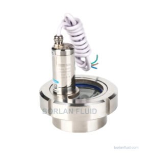 Borlan Fluid BL401-3 integrated union sight glass light with wired lamp and stainless union window