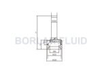 BL901-1 welded tank-top sight glass light dimension drawing with DN D1 D2 D3 H L and L1 labels