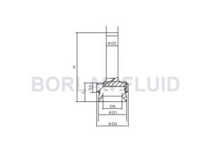 BL901-1 welded tank-top sight glass light dimension drawing with DN D1 D2 D3 H L and L1 labels