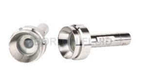 Front and side views of the Borlan Fluid BL901-1 welded tank-top sight glass light