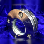 PN3 socket head bolt flange sight glass with recessed internal hex fasteners