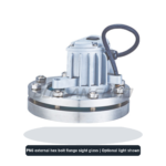 PN6 external hex bolt flange sight glass with optional anti-corrosion light